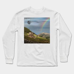 Galactic Skyline - Surreal/Collage Art Long Sleeve T-Shirt